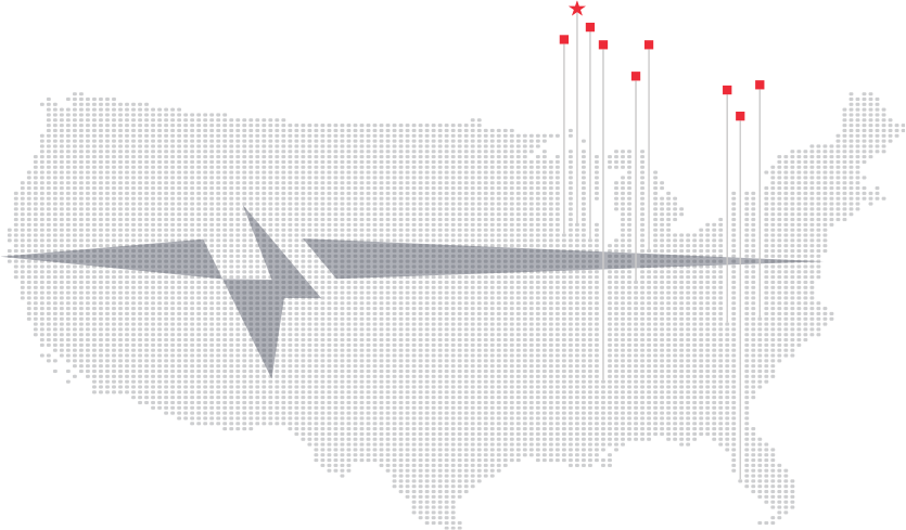 Thunderbird locations map